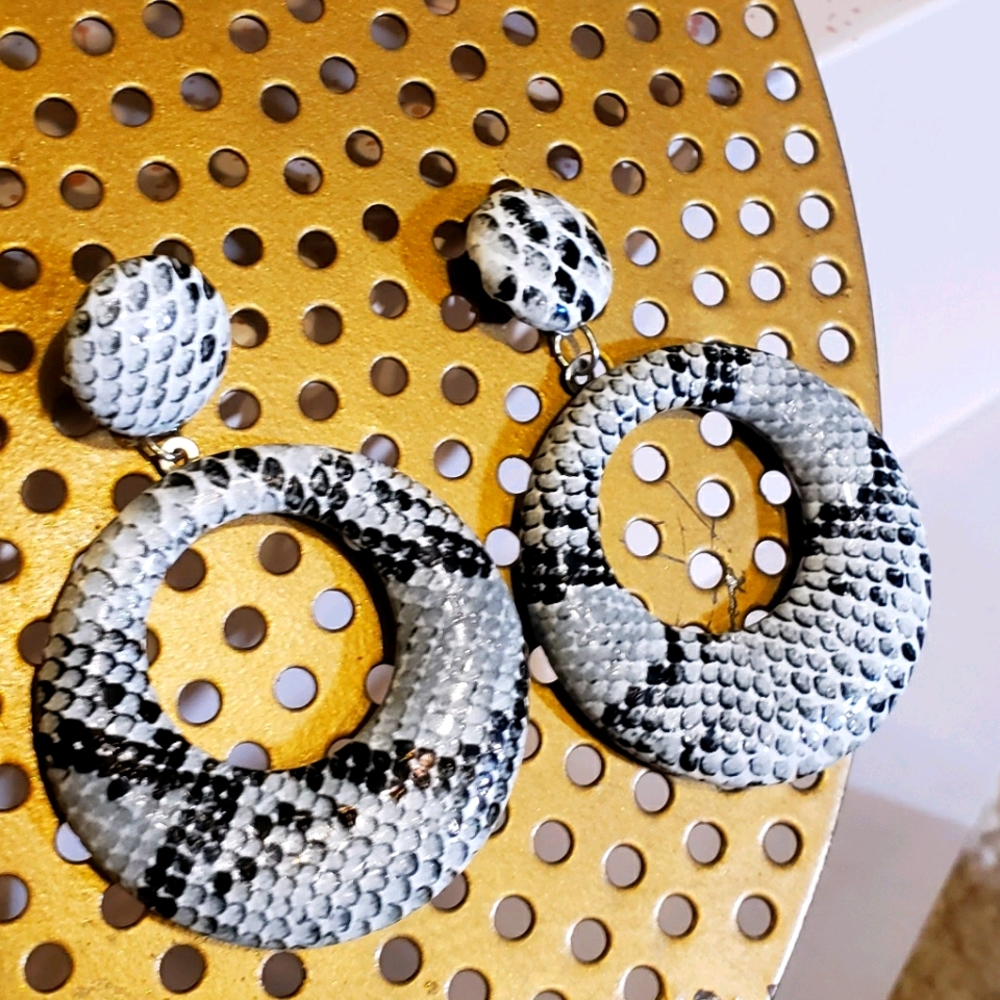 snake skin hoops